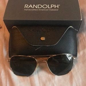 Randolph Sunglasses aviator gold bay 140 mm UNISEX